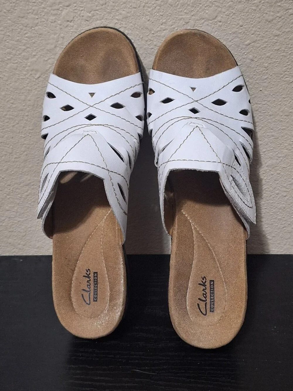 Clarks Collection White Slide Sandal 9.5M